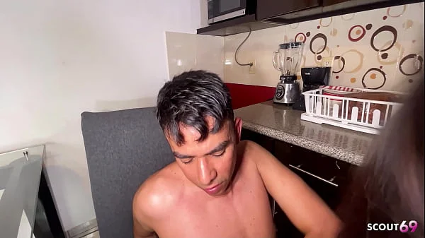 Nymphomaniac Crazy Inked Glasses Latina Step-Sister let Step-Brother cum again in her Face after Creampie videos