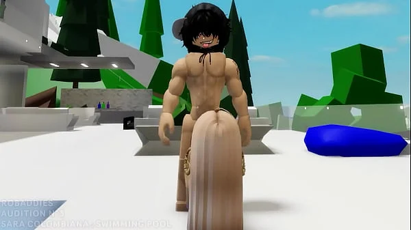 ROBADDIES - AUDITION N°3 - SARA HOT COLOMBIAN GIRL GIVES A BLOWJOB IN THE SWIMMING POOL videos