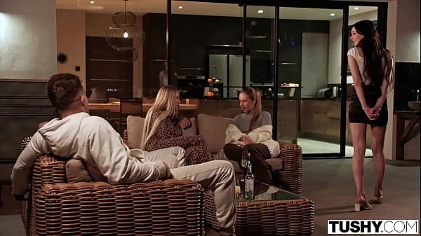 TUSHY Naughty Baddie Britney Dutch Gets DPed By Two Thick Cocks videos