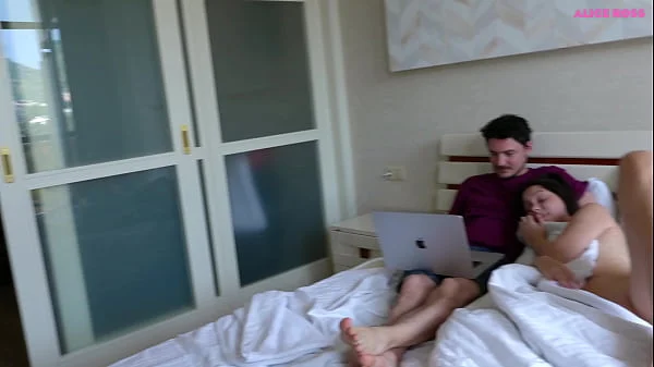 It's fucked up! I'm naked fucking in the bathroom with my hubby's friend while my cuckold waits for me in our bed! videos