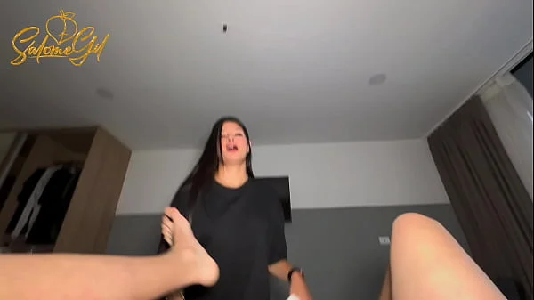 Spying on my stepmom!! Hot MILF eats dick of her stepson while his husband is not at home - Salome Gil videos