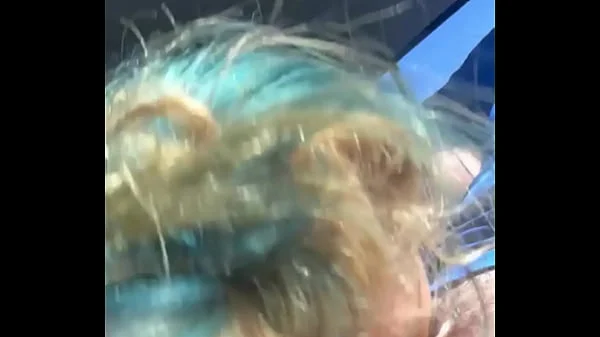 Cheating blonde whore sucks cock & takes a facial out in public during the middle of the day videos