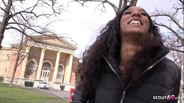 GERMAN SCOUT - BROWN EBONY BOMBSHELL FUCK TO EYE ROLLING ORGASM AT PICKUP CASTING videos