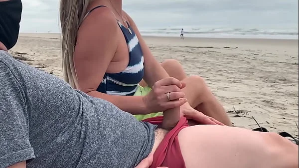 Milf jerks me off in front of everyone. Public ejaculation. videos