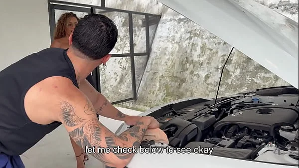 Horny Ebony MILF gets more than just her car fixed by mechanic Zack Whiter & Carla Morelli videos
