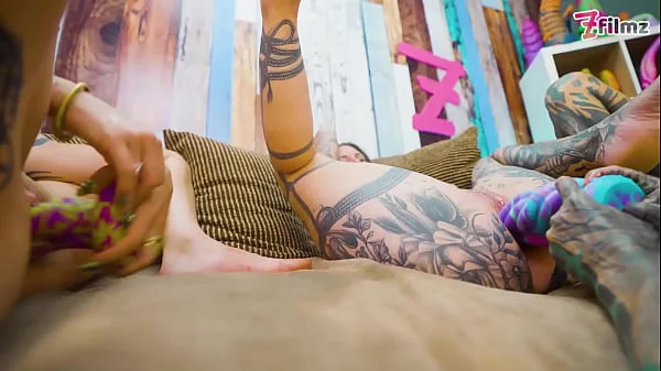 Lesbian Orgy – Anal & Squirt – Tattooed Girls Pleasuring Each Other’s Holes and Licking Pussy – ATM, Gapes, Squirting videos