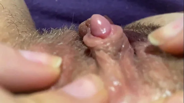 Huge clitoris rubbing and jerking orgasm in extreme closeup videos