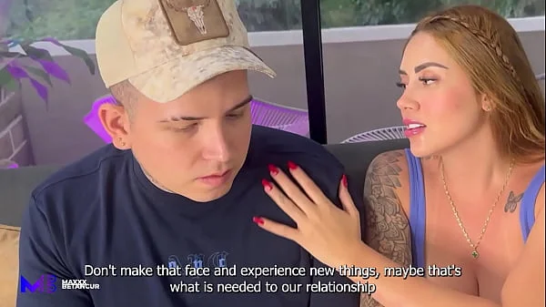 Sex therapist has a threesome with a Colombian couple - Max Betancur and Sara Blonde videos