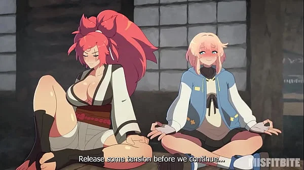 Misfitbite - Guilty Pleasure - Baiken and Bridget Guilty Gear Hentai Anime 2d Animation videos