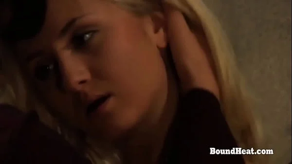 Curvy Blonde Lesbian Madame Moans And Orgasms With Naked Slave videos
