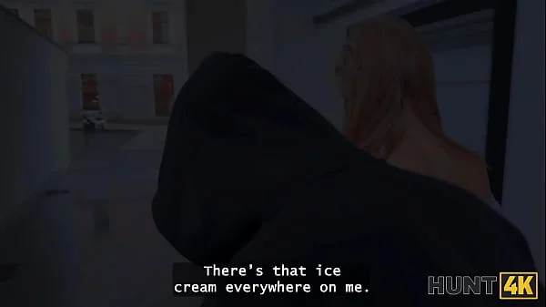 HUNT4K. Blondie Naomi Love seduced a rich dude with her big natural tits in front of her BF videos