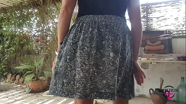 nippleringlover kinky mother outdoors no panties flashing pierced pussy in chains and extreme pierced nipples videos