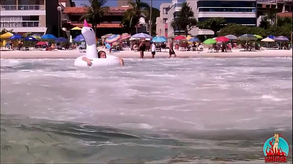 my husband, my unicorn and me in erotic play on a public beach. videos