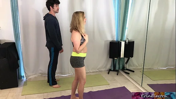 Teaching my stepbrother how to exercise - Erin Electra videos