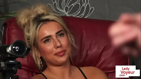 Lingeried femdom duo teasing sub in JOI videos