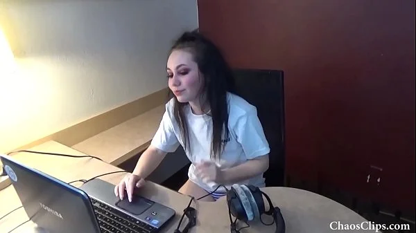 18 year old Lenna Lux masturbating in headphones videos