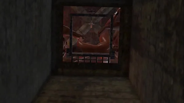 Hot sex! A sexy young cuffed hottie in restraints gets fucked by a big cock in the dark dungeon videos