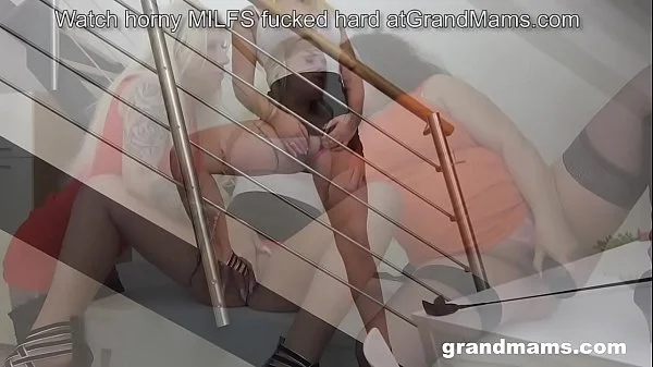 Young babe joins grannies into pussy licking threesome videos