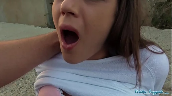 Public Agent Tight pussy fucked for cash outside videos