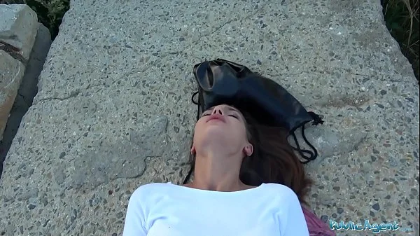 Public Agent Tight pussy fucked for cash outside videos