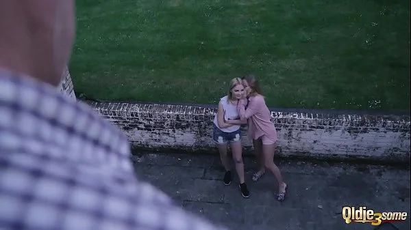 Girls fight over old man cock they want hardcore pussy fuck and to take facial cumshot videos