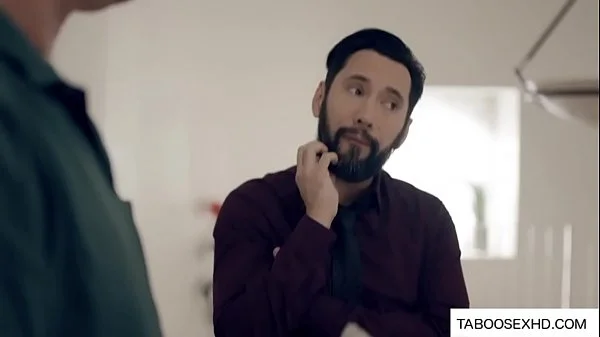 step Daughter get pounded hard while dad is watching videos