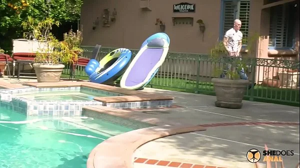 SheDoesAnal - Poolside Anal Sex With MILF India Summer videos