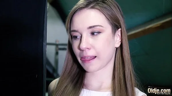 Amazing teen amateur getting pussy fucked by grumpy old man cock she gets fucked doggystyle and takes cumshot in mouth videos