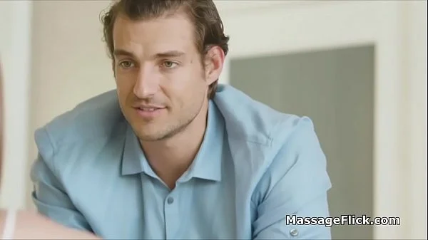 Lovely couple joined by busty teen masseuse videos