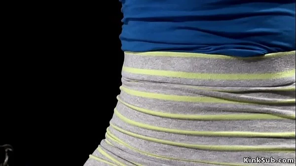 Hottie begs master to cum in bondage videos