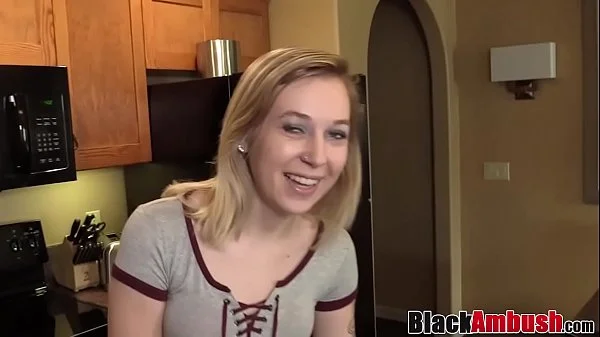 Amateur Kiera surprised by BBC before hardcore casting videos