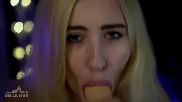 ASMR deepthroat close up with nauhty sounds videos