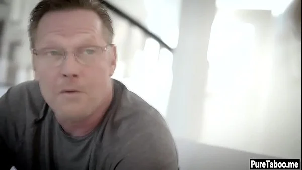 Lonely stepdad tricked into insane family threesome sex videos