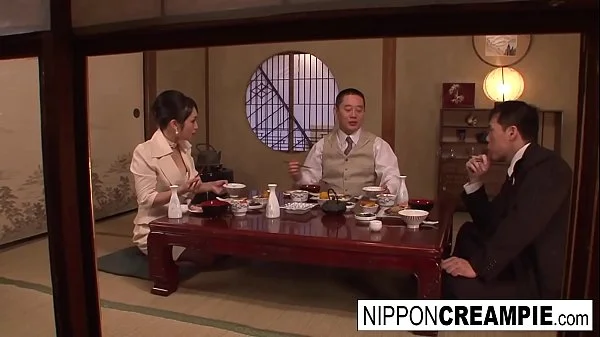 Business dinner meeting turns scandalous when a threeway happens videos