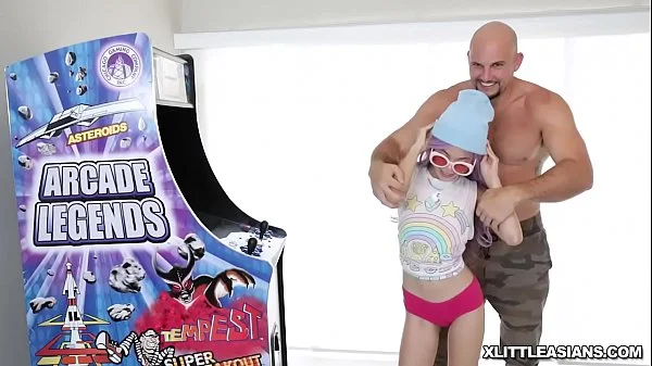 Tiny Asian teen getting fucked so hard in standing position by JMacs massive cock! videos