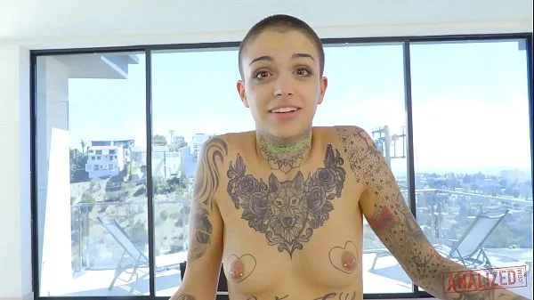 TATTOOED ANAL SLUT LEIGH RAVEN TAKES COCK UP HER ASS AND CUM ON HER FACE videos