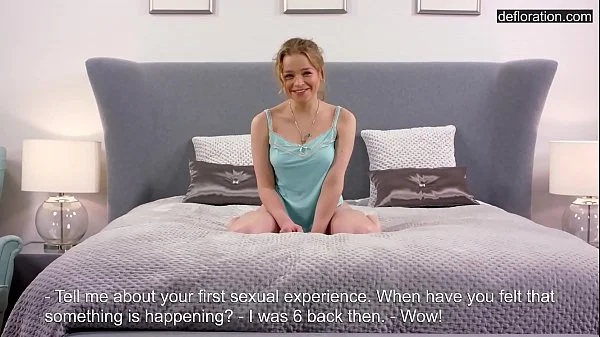 Young gymnast proves her virginity in front of the camera! videos