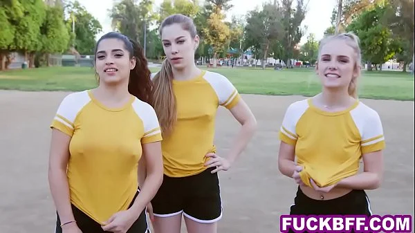 Coach gets lucky with 3 teens after the workout videos