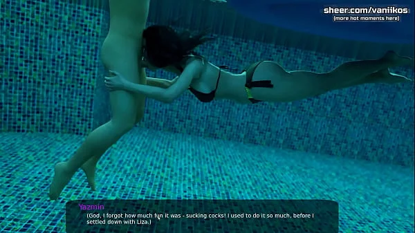 Hot underwater blowjob deepthroat from a gorgeous black-haired milf with a big ass and nice tits l My sexiest gameplay moments l Milfy City l Part #17 videos