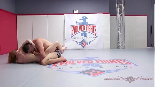 Alexa Nova goes femdom strapon on loser in nude wrestling fight videos