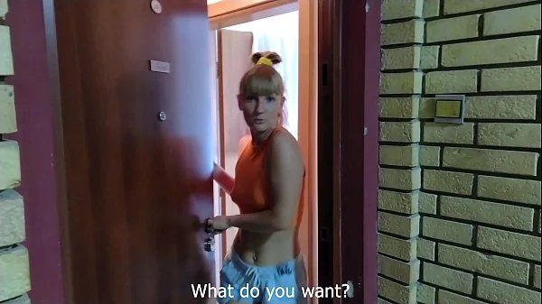 Cheating wife sucked neighbor's dick in the entrance while husband was at home - RolePlaysCouples videos