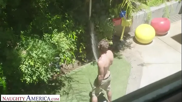 Naughty America Brenda Phillips (Nikki Delano) fucks the gardener while her husband is at work videos