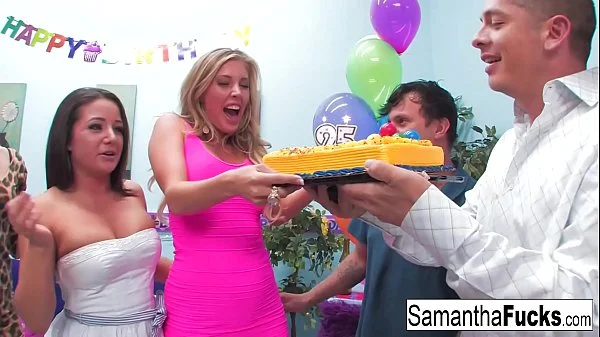 Samantha celebrates her birthday with a wild crazy orgy videos