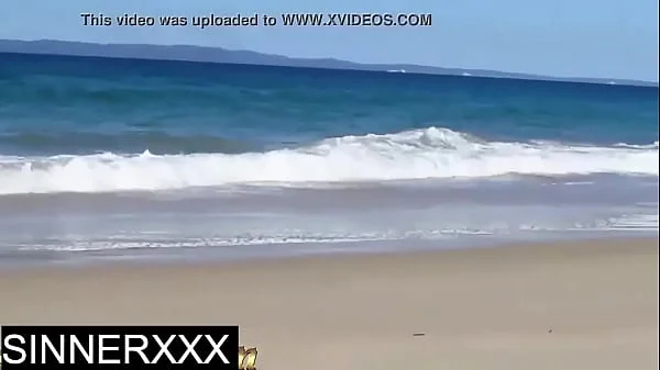 BIG TIT BLONDE GETS FUCKED ON THE BEACH - SNEAKY PUBLIC SEX - MILANO videos