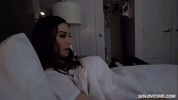 Aria Lee sneaks into her stepbrothers bed in the middle of the night leading to a secret stepsibling handjob videos