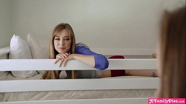 Petite teens on Summer camp fuck in a threesome videos