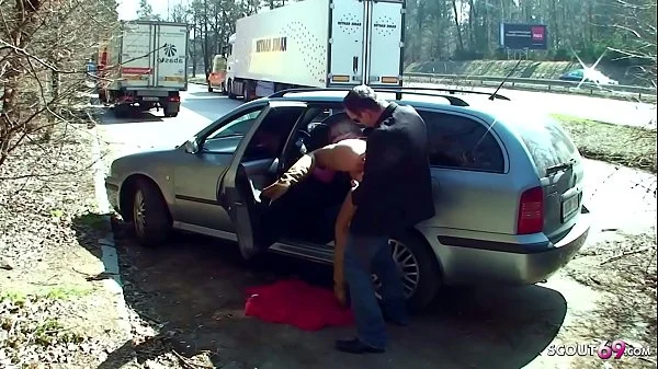 Real Teen Street Outdoor Fuck on Parking Spot by Client videos