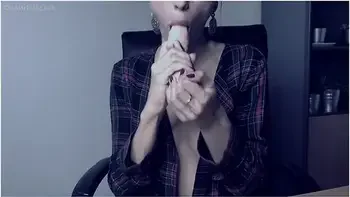 The Cumsultation. Relax In Leles Office.sloppy Dildo Suck.cum On Boobs Joi videos