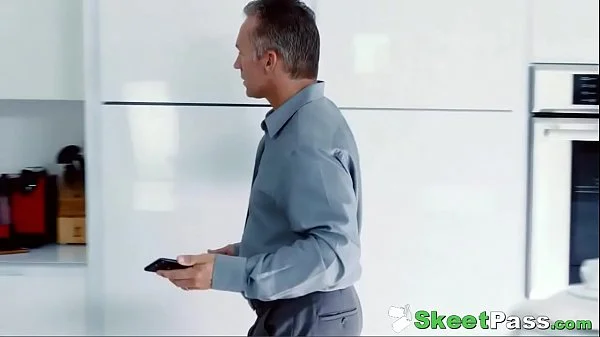 Employer Fucks Teen Babysitter's Hairy Pussy In The Kitchen videos