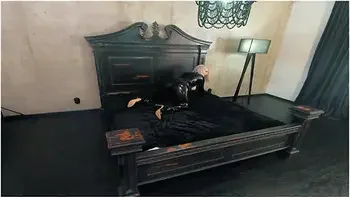 Rubber Black Latex Catsuit Backstage Video, Thigh High Boots And Shiny Fetish Clothes With Arya Grander videos